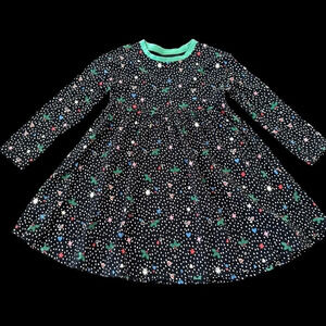 Anyday John Lewis girls 8 Long Sleeve Knit Dress Hearts Christmas Polka Dot‎